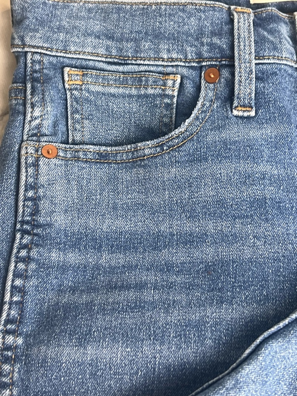 Madewell 10" High Rise Skinny 28P Button Fly Perfect Everyday Skinny Medium Blue - Picture 7 of 10